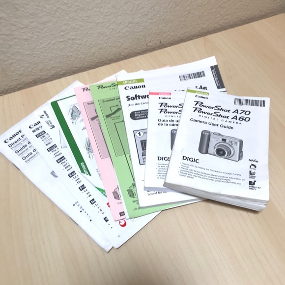 LPowershot A70 A60 instruction booklets Manuals English & Spanish - Picture 3 of 3